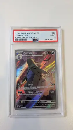 Tyranitar 222/193 Illustration Rare PSA 9 Pokemon TCG SV02 Paldea Evolved - Image 1