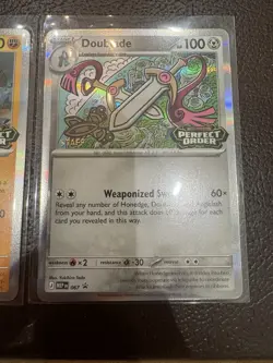 Perfect Order Promo Set Of 3 STAFF stamp Tyrantrum Barbaracle Doublade - Image 3