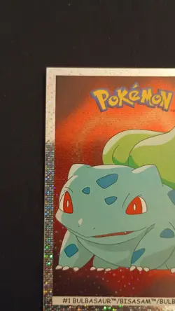 Pokemon #01 Bulbasaur Holofoil Sticker 2001 Dunkin Boomer Bubblegum - Image 3