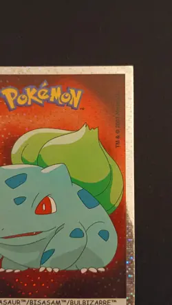 Pokemon #01 Bulbasaur Holofoil Sticker 2001 Dunkin Boomer Bubblegum - Image 4