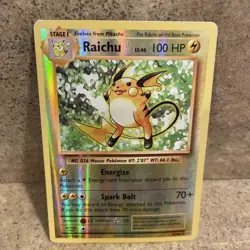 Raichu 36/108 XY Evolutions Reverse Holo Rare Pokemon TCG 2016 MP - Image 2