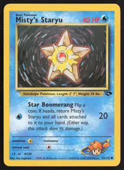 Pokemon TCG | Misty's Staryu 92/132 | Common | Gym Challenge | Lightly Played - Image 2