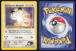 Pokemon TCG | Giovanni's Meowth 74/132 | Common | Gym Challenge | Lightly Played - Image 1