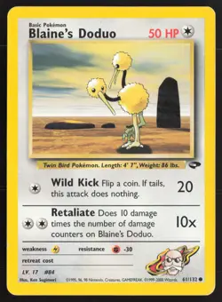 Pokemon TCG | Blaine's Doduo 61/132 | Common | Gym Challenge | Lightly Played - Image 2