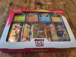 POKEMON Scarlet & Violet - 151 Collection, 5-Pack Mini Tins with 4 Promos Bundle - Image 1