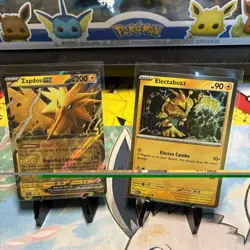 Electabuzz 125/165 Cosmos Holo + Zapdos ex SVP 049 NM SV 151 Promo Pokemon Set - Image 1