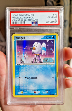 Pokemon Wingull 70/100 Reverse Holo Stamp 2006 EX Crystal Guardians PSA 10 - Image 1