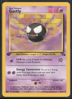 Pokemon TCG | Gastly 33/62 | Fossil Uncommon 1st Edition | Lightly Played - Image 2