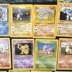 Base set Pokemon TCG Card Lot Abra Poliwhirl Vulpix Arcanine 19 Cards English - Image 2