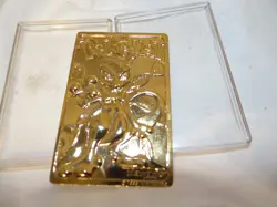 1999 MEWTWO #150 Gold Bar Card Limited Edition Burger King Gold Plated Pokemon - Image 2