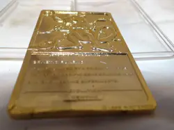 1999 MEWTWO #150 Gold Bar Card Limited Edition Burger King Gold Plated Pokemon - Image 4