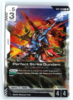 Perfect Strike Gundam GD01-068 Rare NM Gundam Card Game Newtype Rising - Image 1