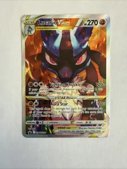 Pokemon TCG Lucario VSTAR SWSH291 Crown Zenith Promo Card Near Mint Condition - Image 1