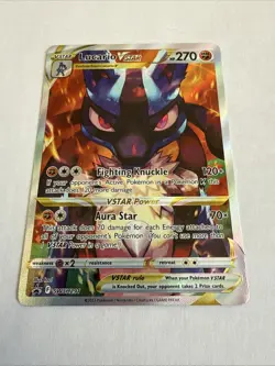 Pokemon TCG Lucario VSTAR SWSH291 Crown Zenith Promo Card Near Mint Condition - Image 2