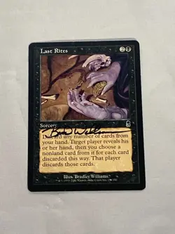 MTG Last Rites Artist Proof and Signature Signed Williams - Image 1