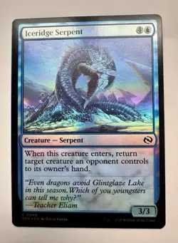 x1 Iceridge Serpent TDM Tarkir Dragonstorm MTG 49 FOIL COMMON - Image 1