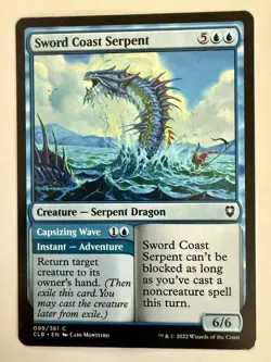 Sword Coast Serpent // Capsizing Wave (099) Battle for Baldur's Gate CLB MTG - Image 1