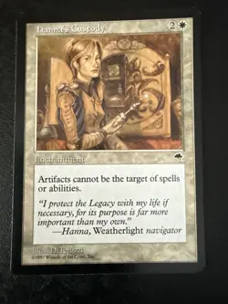 Hanna’s Custody Mtg Tempest White Rare Enchantment Magic the Gathering - Image 1