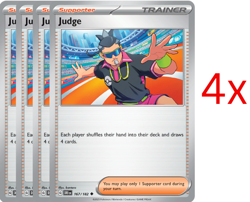 4x Judge Playset - Pokemon TCG Destined Rivals DRI 167/182 - NM - Image 1