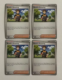 [4x Playset] Brock's Scouting 146/159 - SV09: Journey Together - Pokemon TCG - Image 1