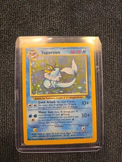 Vaporeon Holo Rare 12/64 Jungle Set Vintage 1999 Pokemon TCG Card NM Condition - Image 1