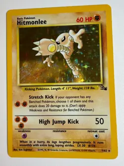 Pokemon TCG Hitmonlee 7/62 Fossil Set Holo #5 - Image 1