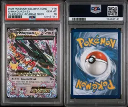 2021 POKEMON CELEBRATIONS CLASSIC COLLECTION #76 M RAYQUAZA EX PSA 10 - Image 3