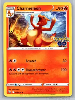 Charmeleon Uncommon Pokemon GO Normal 009/078 NM - Image 1