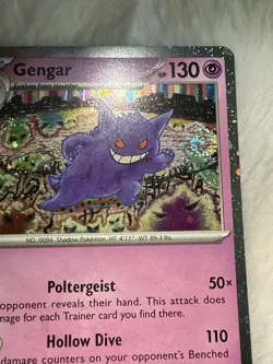 🌀 Gengar 094/165 R 151 Pokemon COSMOS HOLO Near Mint SWIRL 🌀 - Image 2