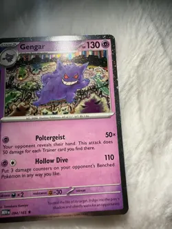 🌀 Gengar 094/165 R 151 Pokemon COSMOS HOLO Near Mint SWIRL 🌀 - Image 3