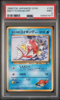 1998 POKEMON JPN GYM #129 MISTY'S MAGIKARP PSA 9 - Image 1