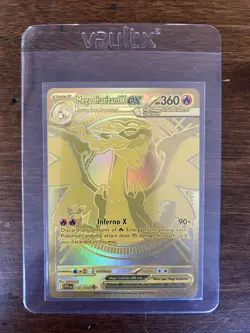 Mega Charizard X ex Gold Hyper Rare 130/094 Pokemon Phantasmal Flames English - Image 1