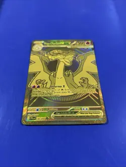 Mega Charizard X ex Gold Hyper Rare 130/094 Pokemon Phantasmal Flames English - Image 3
