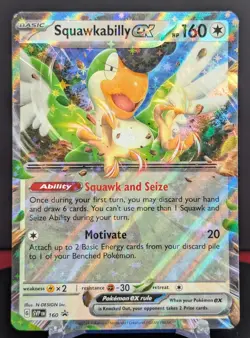 Pokemon Squawkabilly ex #160 English SVP Black Star Promo - Image 1