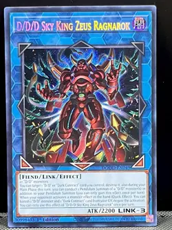 Yugioh D/D/D Sky King Zeus Ragnarok DOOD-EN049 Secret Rare 1st Edition NM - Image 1