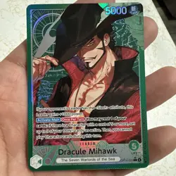 ONE PIECE The Azure Sea's Seven DRACULE MIHAWK LEADER ALT ART OP14-020 ENGLISH - Image 1