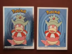 Pokemon - Dunkin Boomer - Sticker Cards 2001 #199 Holo + Non Holo Slowking - Image 1