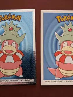 Pokemon - Dunkin Boomer - Sticker Cards 2001 #199 Holo + Non Holo Slowking - Image 2