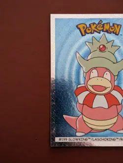Pokemon - Dunkin Boomer - Sticker Cards 2001 #199 Holo + Non Holo Slowking - Image 3