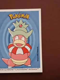 Pokemon - Dunkin Boomer - Sticker Cards 2001 #199 Holo + Non Holo Slowking - Image 4
