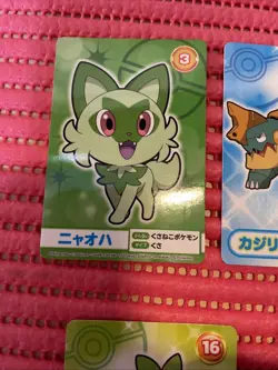 set of 7 Japanese Pokemon Card Pikachu Bandai Namco Amusement Mega Get c868 - Image 2