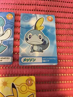 set of 7 Japanese Pokemon Card Pikachu Bandai Namco Amusement Mega Get c868 - Image 5