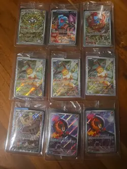 9x Sealed English Pokemon TCG ETB Promo Card Lot assorted sets - Image 1