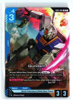 Gundam GD01-001 Legend Rare NM Gundam Card Game Newtype Rising - Image 1