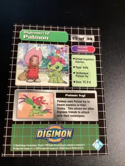 Palmon 15/34 Digimon Trading Card - Image 2