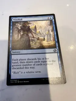 2017 Magic the Gathering MTG #077 Windfall - Sorcery - Image 3