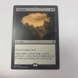 Sinkhole LP Eternal Masters English MTG 106 / 249 Black Sorcery Destroy Any Land - Image 1