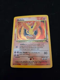 1999 POKEMON FOSSIL #12 MOLTRES-HOLO - Image 2