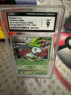 CGC 9 Shaymin Lv.X Black Star Promo Holographic Pokemon Card DP39 - Image 1