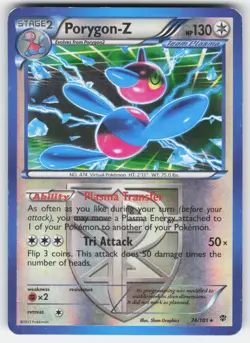 Porygon-Z 74/101 Holo Rare Plasma Blast Pokemon MP - Image 1